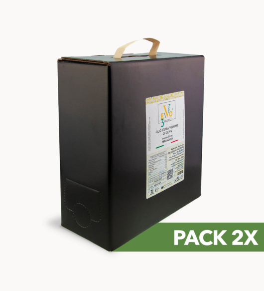 Olio Extravergine di Oliva Peranzana EVO 3 Fratelli - 2 x Bag in Box 5lt