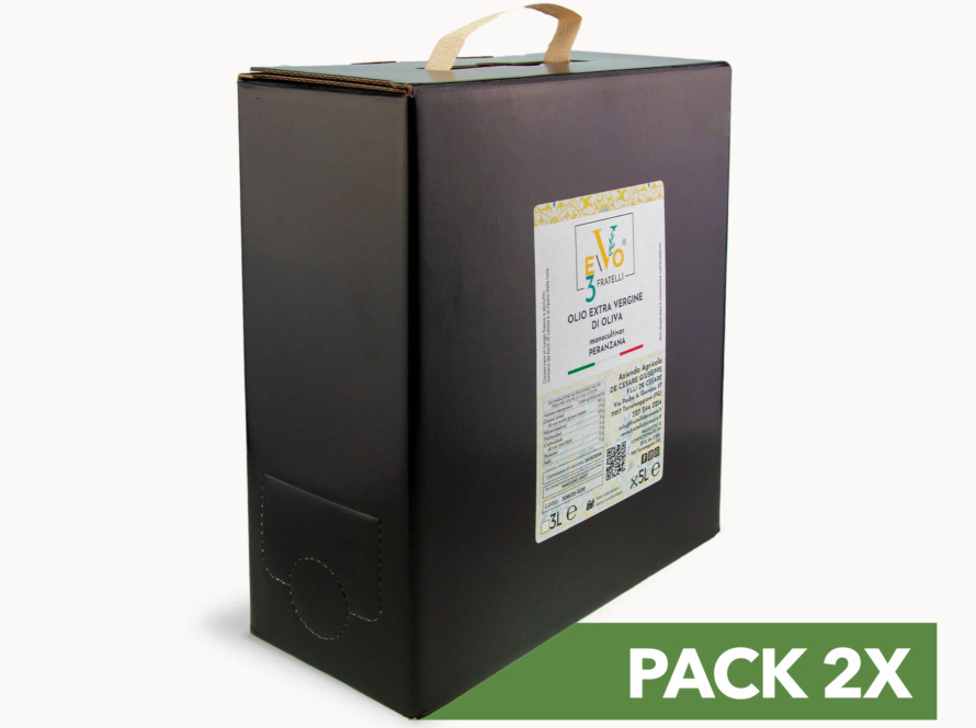 Olio Extravergine di Oliva Peranzana EVO 3 Fratelli - 2 x Bag in Box 5lt