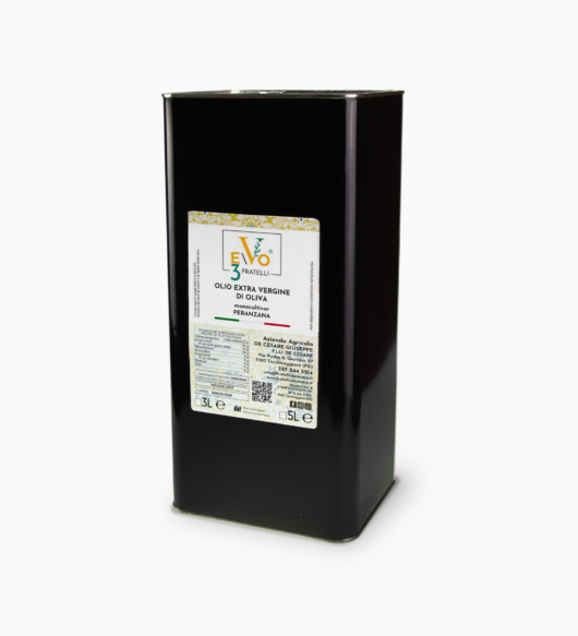 Olio Extravergine di Oliva Peranzana EVO 3 Fratelli - F.to Latta 5lt